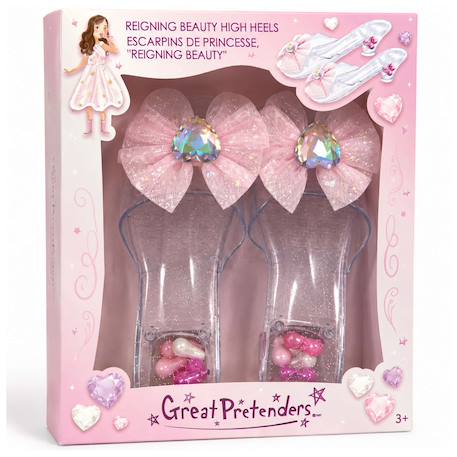 Chaussures de princesse enfant à talons magiques reigning beauty Or+Rose 11 - vertbaudet enfant 