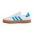 Baskets enfant en cuir Blanc, bleu ciel 1 - vertbaudet enfant 