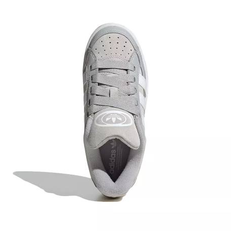 Baskets enfant en daim Gris clair, blanc 4 - vertbaudet enfant 