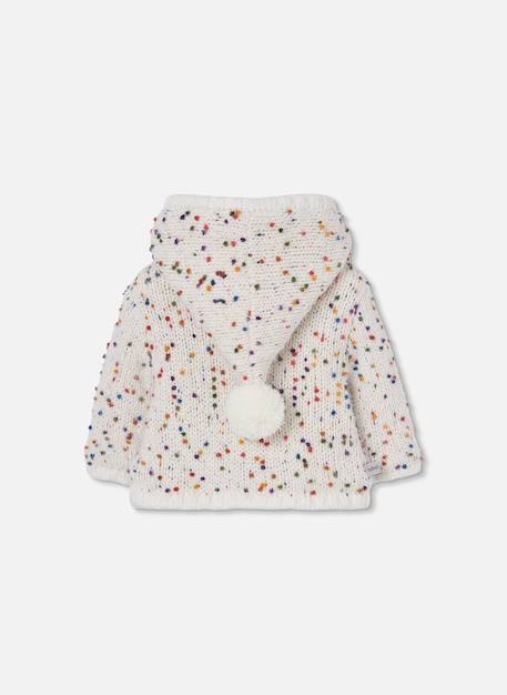 Veste bébé fille en maille avec points Blanc 2 - vertbaudet enfant 