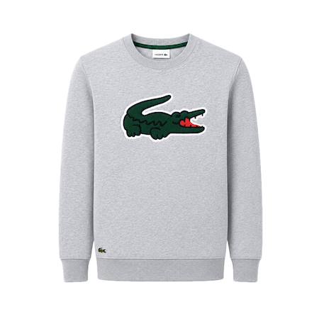 Sweatshirt enfant en coton Gris chiné+Noir foncé 1 - vertbaudet enfant 
