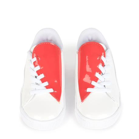 Baskets enfant en cuir Blanc 3 - vertbaudet enfant 