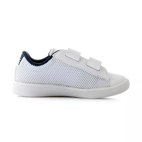 Baskets enfant en cuir Blanc et bleu 3 - vertbaudet enfant 