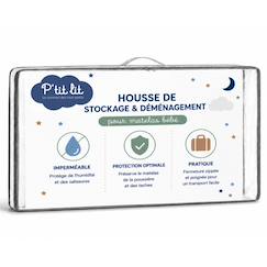 Chambre et rangement-Literie-Alèse-Housse protection matelas bébé - imperméable - sac déménagement - ép. Jusqu'à 12 cm