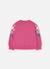Sweat-shirt fille en molleton brodé fleurs Violet 4 - vertbaudet enfant 