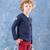T-shirt garçon bleu marine à manches longues | elvis Bleu 5 - vertbaudet enfant 