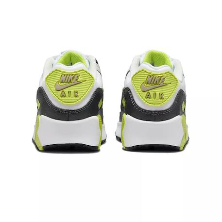 Baskets enfant en cuir Blanc/gris/fluo vert+Noir 6 - vertbaudet enfant 
