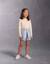 Short en jean avec ceinture à motif floral Bleu clair 1 - vertbaudet enfant 