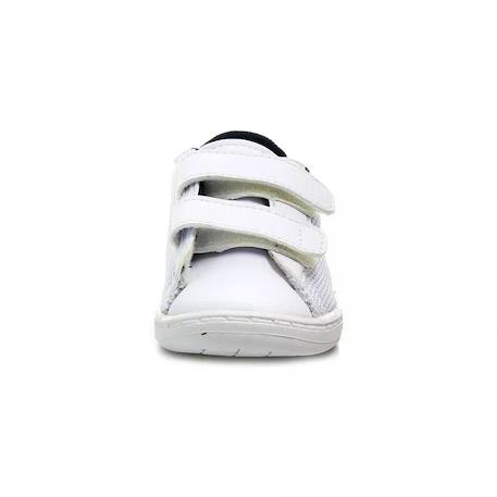 Baskets enfant en cuir Blanc et bleu 2 - vertbaudet enfant 