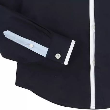 Chemise enfant en coton Blanc, bleu+Bleu marine, blanc 6 - vertbaudet enfant 