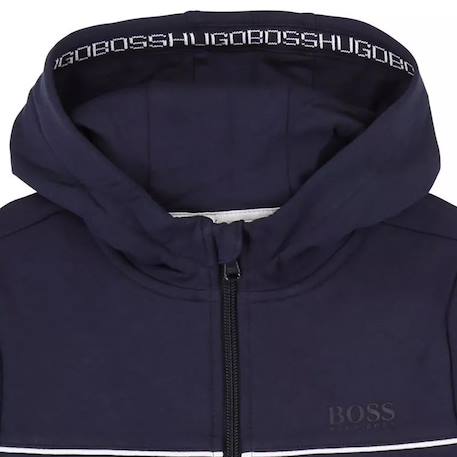 Sweat enfant en coton Bleu marine+Gris foncé+Noir foncé 3 - vertbaudet enfant 