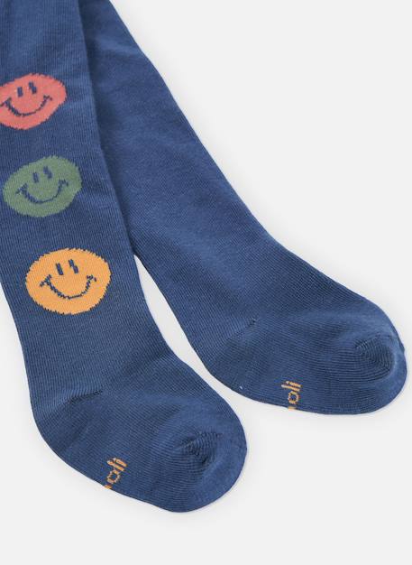 Collant imprimé smileys Bleu 2 - vertbaudet enfant 