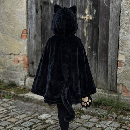 Cape de chat enfant en velours avec capuche et queue Noir 3 - vertbaudet enfant 