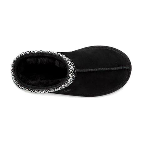 Chausson slippers enfant en daim Noir, gris 4 - vertbaudet enfant 
