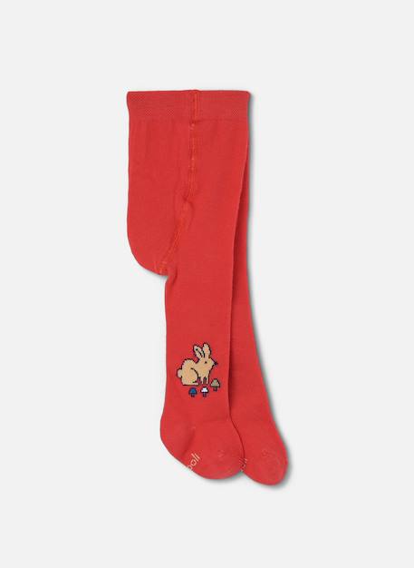 Collant bébé imprimé lapin Rouge 1 - vertbaudet enfant 
