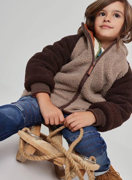 Garçon-Manteau-Blouson, parka-Parka garçon tissu technique réversible