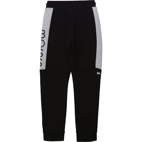 Pantalon de survêtement enfant en coton Bleu marine, gris+Noir, gris 5 - vertbaudet enfant 