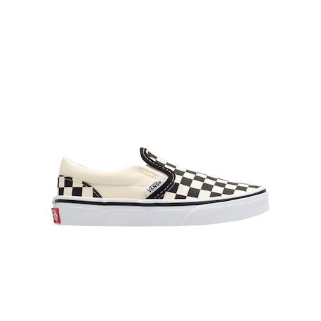 Basket garçon modèle classic slip-on checkerboard Blanc blckwht+Blanc, noir 8 - vertbaudet enfant 