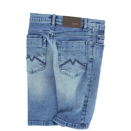 Short enfant en coton Bleu denim 2 - vertbaudet enfant 