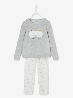 Pyjama fille velours masque de chat  - vertbaudet enfant