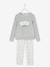 Pyjama fille velours masque de chat gris 1 - vertbaudet enfant 