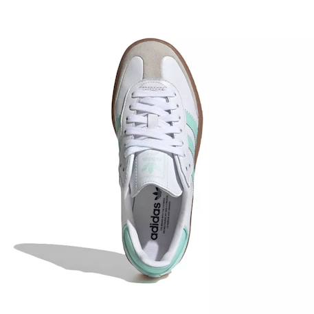 Baskets enfant en cuir Blanc/vert 4 - vertbaudet enfant 