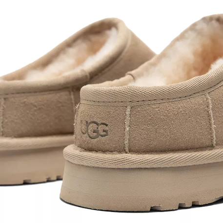 Chausson slippers enfant en daim Beige clair 6 - vertbaudet enfant 