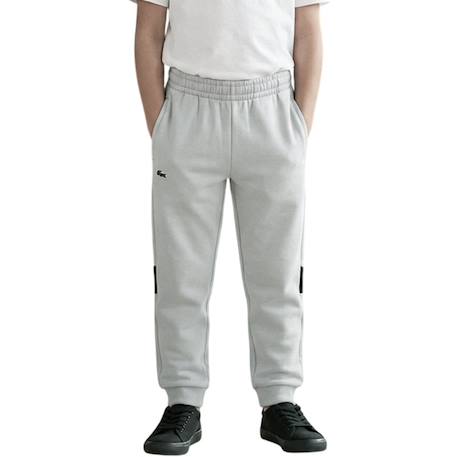 Pantalon de survêtement enfant en coton Gris clair+Noir foncé 3 - vertbaudet enfant 