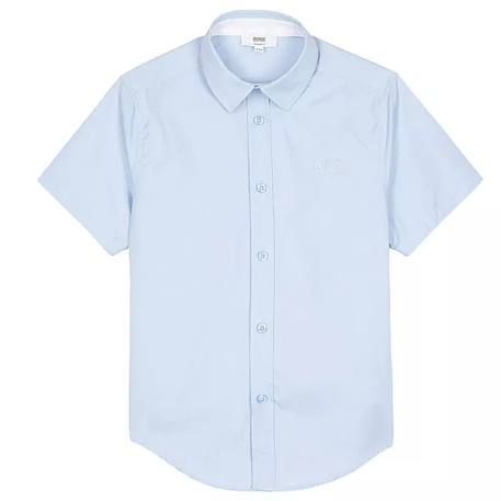Chemise enfant en coton Blanc cassé+Bleu ciel 4 - vertbaudet enfant 