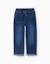 Pantalon en jean slim avec cordon de serrage Bleu+Bleu foncé 6 - vertbaudet enfant 