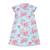 Robe col mao fille fleurie bleu turquoise | annam Bleu 5 - vertbaudet enfant 