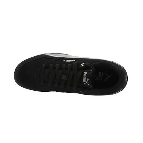 Baskets fille en cuir Noir, argent 4 - vertbaudet enfant 