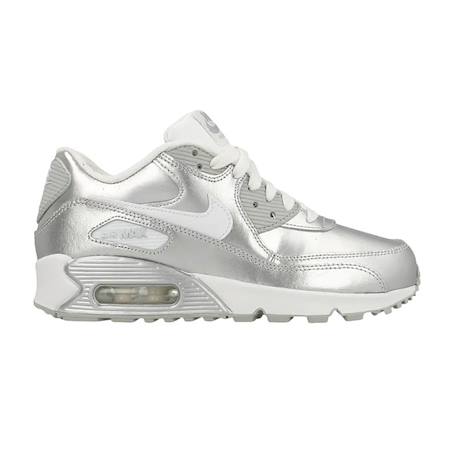 Baskets enfant en cuir Gris, blanc 2 - vertbaudet enfant 