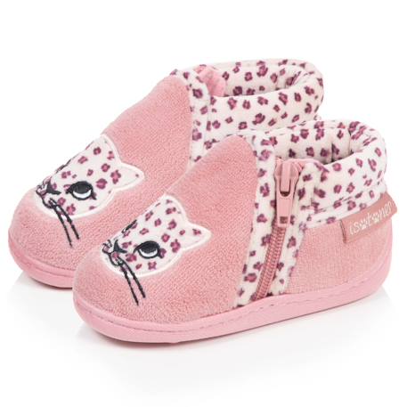 Chaussons bottillons à zip, faciles à enfiler, bon maintien du pied, semelle antidérapante Blush 1 - vertbaudet enfant 