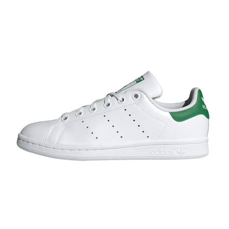 Baskets enfant en cuir Blanc, vert 1 - vertbaudet enfant 