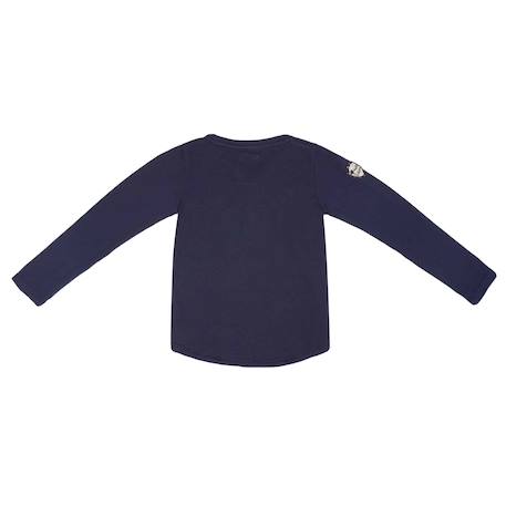 T-shirt garçon bleu marine à manches longues | elvis Bleu 4 - vertbaudet enfant 