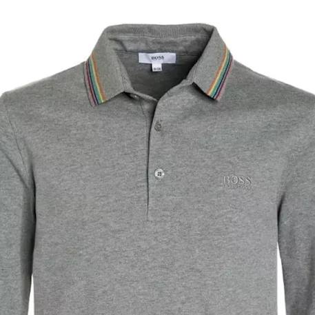 Polo enfant en coton Gris foncé+Noir foncé+Noir intense 3 - vertbaudet enfant 