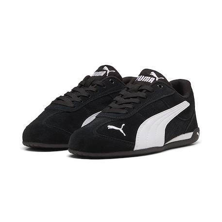 Baskets enfant en cuir Noir, blanc+Rouge, blanc 2 - vertbaudet enfant 