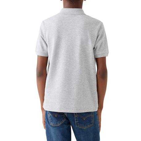 Polo enfant en coton Gris chiné, vert+Nidus, vert 3 - vertbaudet enfant 