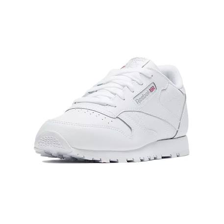 Baskets enfant en cuir Blanc/blanc+Noir/noir 2 - vertbaudet enfant 