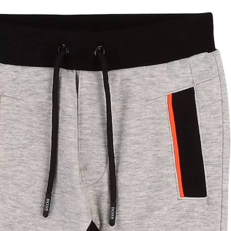 Pantalon de survêtement enfant en coton Gris, noir 3 - vertbaudet enfant 