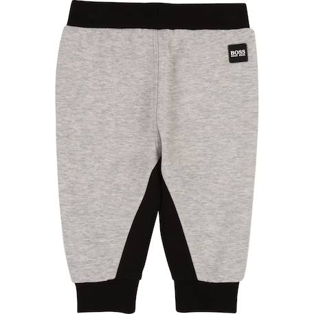Pantalon de survêtement enfant en coton Gris, noir 2 - vertbaudet enfant 