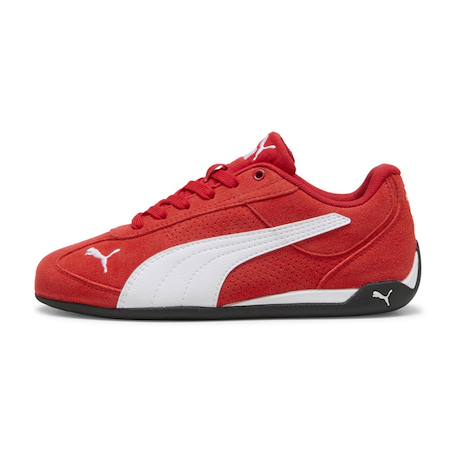 Baskets enfant en cuir Noir, blanc+Rouge, blanc 7 - vertbaudet enfant 