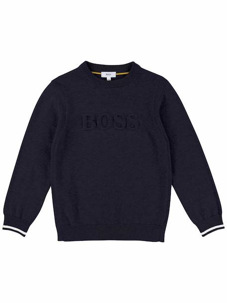 Sweat enfant en coton Beige clair+Bleu marine+Rouge, blanc 4 - vertbaudet enfant 