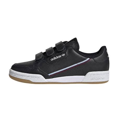 Baskets enfant en cuir Noir, blanc 1 - vertbaudet enfant 
