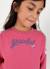 Sweat-shirt fille en molleton brodé fleurs Violet 1 - vertbaudet enfant 
