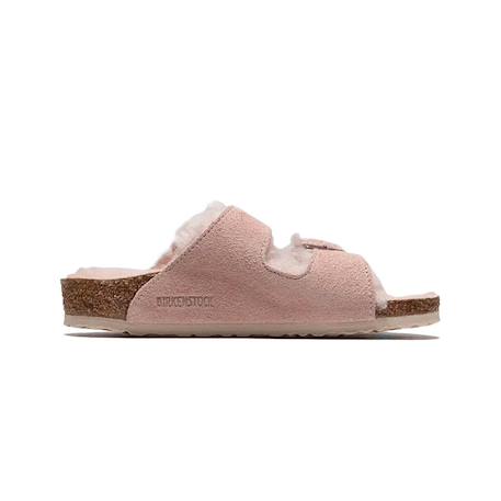 Sandales enfant en daim Marron, blanc+Rose clair 8 - vertbaudet enfant 