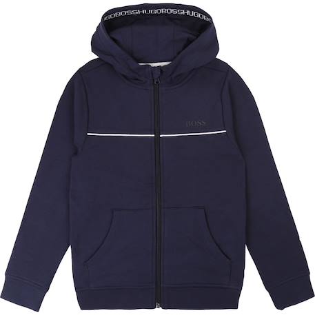 Sweat enfant en coton Bleu marine+Gris foncé+Noir foncé 1 - vertbaudet enfant 