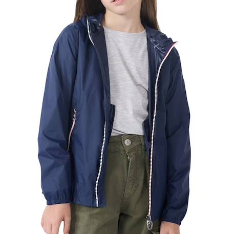Veste imperméable fille Bleu marine 2 - vertbaudet enfant 