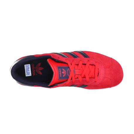 Baskets enfant en cuir Rouge, noir 4 - vertbaudet enfant 